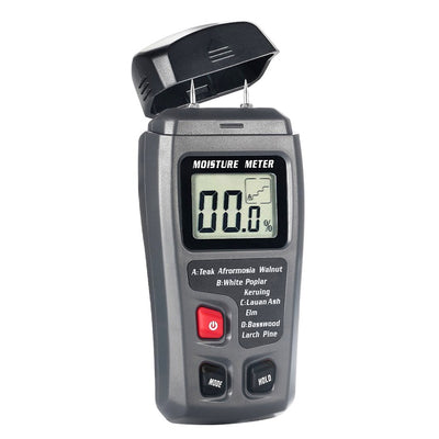 LinkMejor EMT01 Digital LCD Portable 0~99.9% Wood Moisture Meter Integral Pins Auto Power Off
