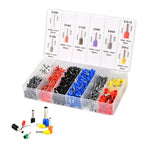 1200PCS Tubular Crimp Terminals Electrical Wire Cable Ferrules Connectors E0508 E7508 E1008 E1508 E2508 E4009 E6012 Ring Sleeve