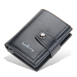 Men's RFID Blocking Trifold Auto Pοp-up Cards Holder Aluminum Box Men Buckle Coin Purse Money Clip
