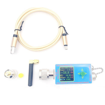 100K-10GHZ RF Power Meter V7 TYPE-C USB Communication Data Power TTL Serial Communication Software for Ham Radio Amplifier