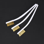 LinkMejor 3Pcs Nozzle Cleaning Brushes Copper Wire Rust Remover Industrial Wire Brush Set for 3D Printer Hot Bed Machinery Metal Parts