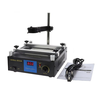 LinkMejor 853A Preheating Soldering Station 450W Ceramic Heater 120x120mm Heating Area Anti Static PCB Rework Tool