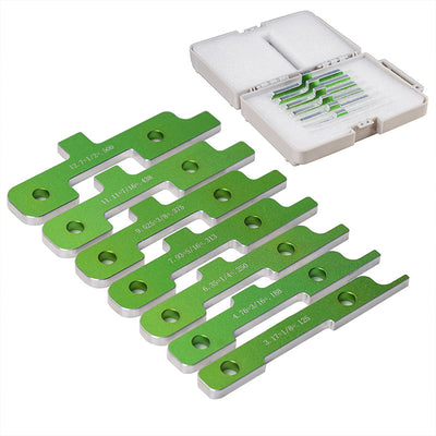 7PCS Setup Blocks Woodworking Mesurement Module with Inch and Fractional Measurements Heavy Duty Steel Precision Measurement Tool