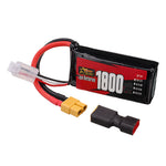LinkMejor 2S 7.4V 1800mAh 120C 13.32Wh LiPo Battery XT60 Plug for RC Drone