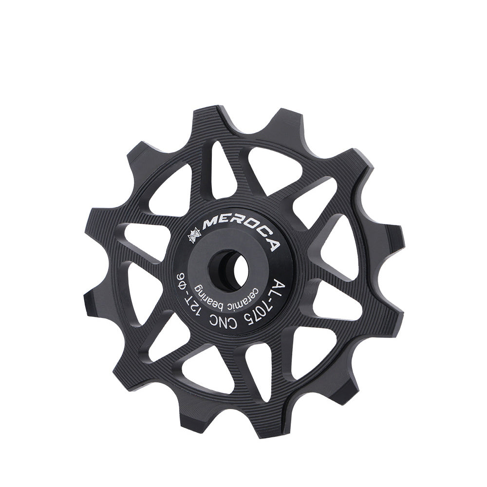 LinkMejor 12/14T Bicycle Ceramic Pulleys Lightweight Aluminum Alloy Smooth Speed Change Bike Rear Derailleur Bearing Guide Wheel for MTB