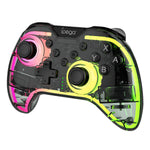 LinkMejor PG-SW123 Wireless bluetooth Game Controller with RGB Lighting Dual Motors Vibration Six Axis Motion Turbo Function Gamepad for Switch NS2 PC Steam