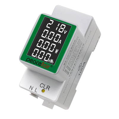 Peacefair PZEM-008 AC50-300V/100A LCD Screen Digital Voltagemeter Multifunctional with Active Power Battery and Current Measurement Backlight Feature