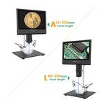 AD209 10" Digital Microscope 3X-200X Magnification 1080P adjustable LCD display for soldering Microscope Repai