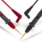 LinkMejor PT1008 20A 1000V Silicon Rubber Wire Retardant Gilded Sharp Needle Probe Digital Multimeter Test Lead with Crocodile Clip