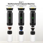 IPRee Portable Wireless Electric Espresso Coffee Machine For Travel Car Home Camping Coffee Maker 3-in-1 Capsule Powder Coffee Maker