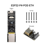 ESP32-P4-ETH Development Board Kit RJ45 Ethernet Port 32MB NOR Flash DSI USB 2.0 OTG HS RISC-V MCU XiaoZhi AI Voice PoE Module Optional