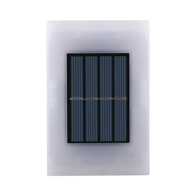 Elfeland 2Pcs 6LED Solar Wall Washer Light 2 Colors Lighting Auto On/Off Waterproof Dual-Side Design 600mAh Battery Solar Power Lamp for Garden Courtyard Landscape