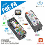M5Stack Unit PoE with ESP32-P4 Embedded Controller 16MB Flash 32MB PSRAM PoE Ethernet USB Type-C MIPI DSI CSI RJ45 Development Board