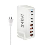 [GaN Tech]LinkMejor 240W 8-Port USB PD Charger 4USB-A+4USB-C PD QC Fast Charging Desktop Charging Station EU Plug US Plug for iPhone 15 15Plus 15 Pro 15Pro Max for Huawei Mate60Pro for Sansung Galaxy Z Flip5