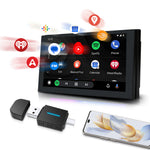 LinkMejor Wireless Carplay Android Auto 2In1 Smart Dongle Adapter 5GWIFI BT5.2 For 99% OEM Car Comes With USB & TYPE-C Interfaces