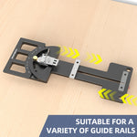 LinkMejor Adjustable Multi-Angle Track Saw Guide Square Guide -60° to 60° Quick Positive Angle Stop Compatible with Makita Festool Track Saw Rail