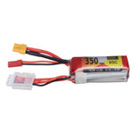 LinkMejor 11.1V 350mAh 95C 3S LiPo Battery XT30 JST Plug for RC Drone