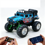 LinkMejor HG4-457 RTR 1/64 2.4G RWD Mini H1 Alloy RC Car Off-Road Truck LED Light Three Speed Support App Remote Control Vehicles Models Pocket Toys Desktop Collection Gift For Boys
