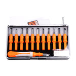 12 Pcs Portable Wood Carving Knife Kit with Whetstone Interchangeable Blades for Paper Cutting Fruit Carving Scrapbook Making Woodworking DIY