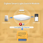Tuya WiFi/ZigBe Smart Dimmers Switch Module 1/2 Gang Control LED Lights Dimmable Switch Voice Control with Alexa Google Home
