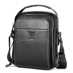 LinkMejor Genuine Leather Men Shoulder Bags Vintage Small Flap Crossbody Handbag Vintage Messenger Bag