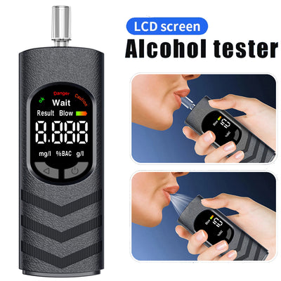 Portable Alcohol Tester Professional Alcohol Detector Breathalyzer LCD Display Drunk Driving Test for Car Home