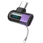 6A Type-C OTG Adapter 120W Fast Charging Digital Display USB-C to C Converter 480Mbps Data Transfer PD Compatible Aluminum Alloy for Phone Laptop Tablet
