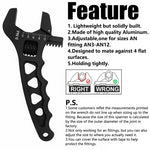 Universal AN3-12 Adjustable Wrench Lightweight Aluminum Fitting Tool Corrosion-Resistant AN Hose Fitting Spanner Red/Black/Blue