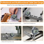 0-1Inch Digital Dial Indicator Table Saw Gauge Suitable for Table Saws with a Slot Width of 3/4" (19mm) or more for Aligning and Calibrating Work Shop Machinery Band Saw and Drill Press