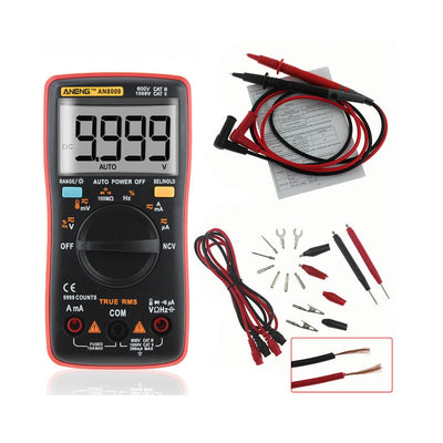 LinkMejor AN8009 True RMS NCV Digital Multimeter 9999 Counts Backlight AC DC Current Voltage Tester