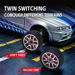 LinkMejor 1901-410D RTR 1/24 2.4G 4WD R34 Drift RC Car Alloy Body Shell LED Light On-Road Full Proportional High Speed Racing Vehicles Models Toys
