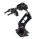 6DOF Robot Mechanical Arm Clamp Claw Kit Industrial Manipulator Metal Gear 180 Degree Rotation Aluminum Frame Educational Robotics Teaching