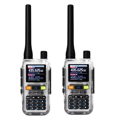 2Pcs BAOFENG 5R Mini Walkie Talkie 999 Channels Dual Band PTT Keys VHF UHF Frequency VOXs Type-C Fast Charging 1600mAh Long Battery Rechargeable Wireless Bluetooth Programming Two-Way Radio with Color LCD Display