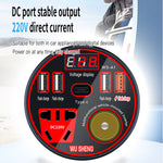 Car Inverter 12V 24V To 220V Power Converter 200W Multi-Function Car Socket Charger Mobile Phone Fast Charging with Digital Display