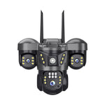 6MP Triple Lens Surveillance Camera Outdoor 4G WiFi Camera Auto Tracking Camera Two-Way Voice Camera