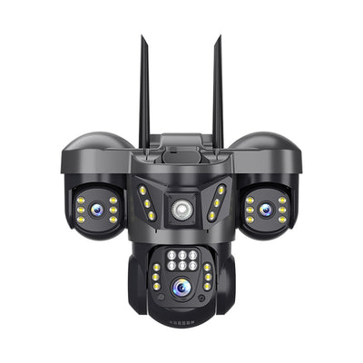 6MP Triple Lens Surveillance Camera Outdoor 4G WiFi Camera Auto Tracking Camera Two-Way Voice Camera