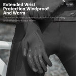 WEST BIKING Winter Touchscreen Fleece Thermal Cycling Gloves Windproof Non Slip Soft Comfy Extended Wristband Bike Gloves