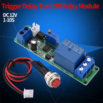 DC 12V Adjustable Timer Delay Turn Off Timing High Precision Relay Switch Module with External Button Trigger