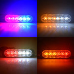 12-24V Universal 6 LED Side Marker Signal Flashing Light LED Car Warning Flashing Light Motorcycle Pickup