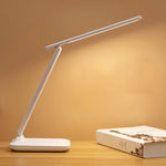 Elfeland Foldable Reading Table Lamp USB Touch Dimmable Eye Protection Led Desk Lamp Bedroom Student Reading USB Charge Night Light