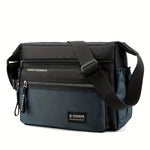 Waterproof Nylon Men Crossbody Bag Large Capacity Multiple Pockets Zipper Shoulder Bag Fashion Casual Outdoor Travel Messenger Bag