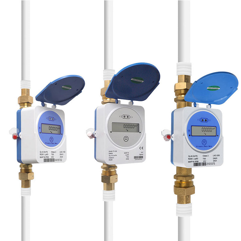 Tuya Smart Zigbe Ultrasonic Water Meter DN15 DN20 DN25 LCD Digital Display Water Flow Consumption Measurement IP68 Protection