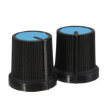 10Pcs Plastic For Rotary Taper Potentiometer Hole 6mm Knob Double Potentiometer Amplifier Plastic Knob 15*17 Switch Cap