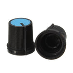 10Pcs Plastic For Rotary Taper Potentiometer Hole 6mm Knob Double Potentiometer Amplifier Plastic Knob 15*17 Switch Cap