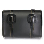 Motorcycle Saddle Leather Bag Storage Tool Pouch Black