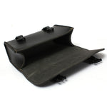 Motorcycle Saddle Leather Bag Storage Tool Pouch Black
