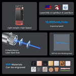[EU/US/UK Direct]LONGER Ray5 miniS 3.5W Laser Engraver 130x140mm Work Area 0.04mm Ultra Fine Spot 12000mm/min Speed WiFi App Control Lightburn Support for Wood Metal Acrylic