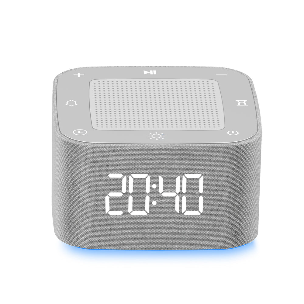 800mAh White Noise Sleep Aid Alarm Clock 8-Color Night Light 32 Soothing Sounds White Noise with APP Smart Control Sleep Time Digital Clock