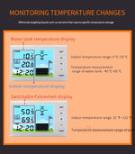 Ultrasonic Level Sensor Ultrasonic Water Tank Liquid Depth Level Meter Sensor Liquid Level Sensor with Temperature Display Water Level Gauge Automatic Water Addition