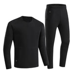 LinkMejor HD-28 Unisex Electric Heated Top Pant Set, 28 Heating Areas, Full Body Thermal, USB Charging, Long Sleeves Trousers Suit for Winter Outdoors